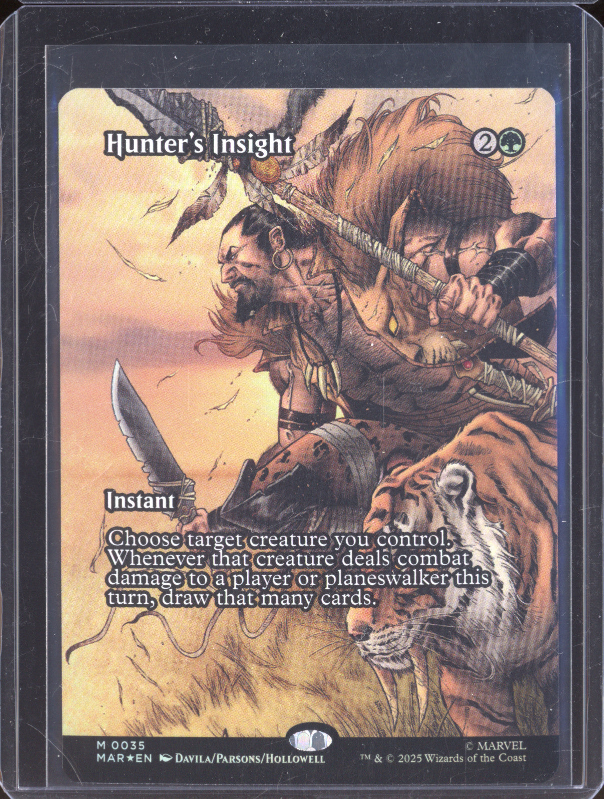 2025 MTG Marvel Spider-Man 0035 Hunter's Insight Borderless Foil