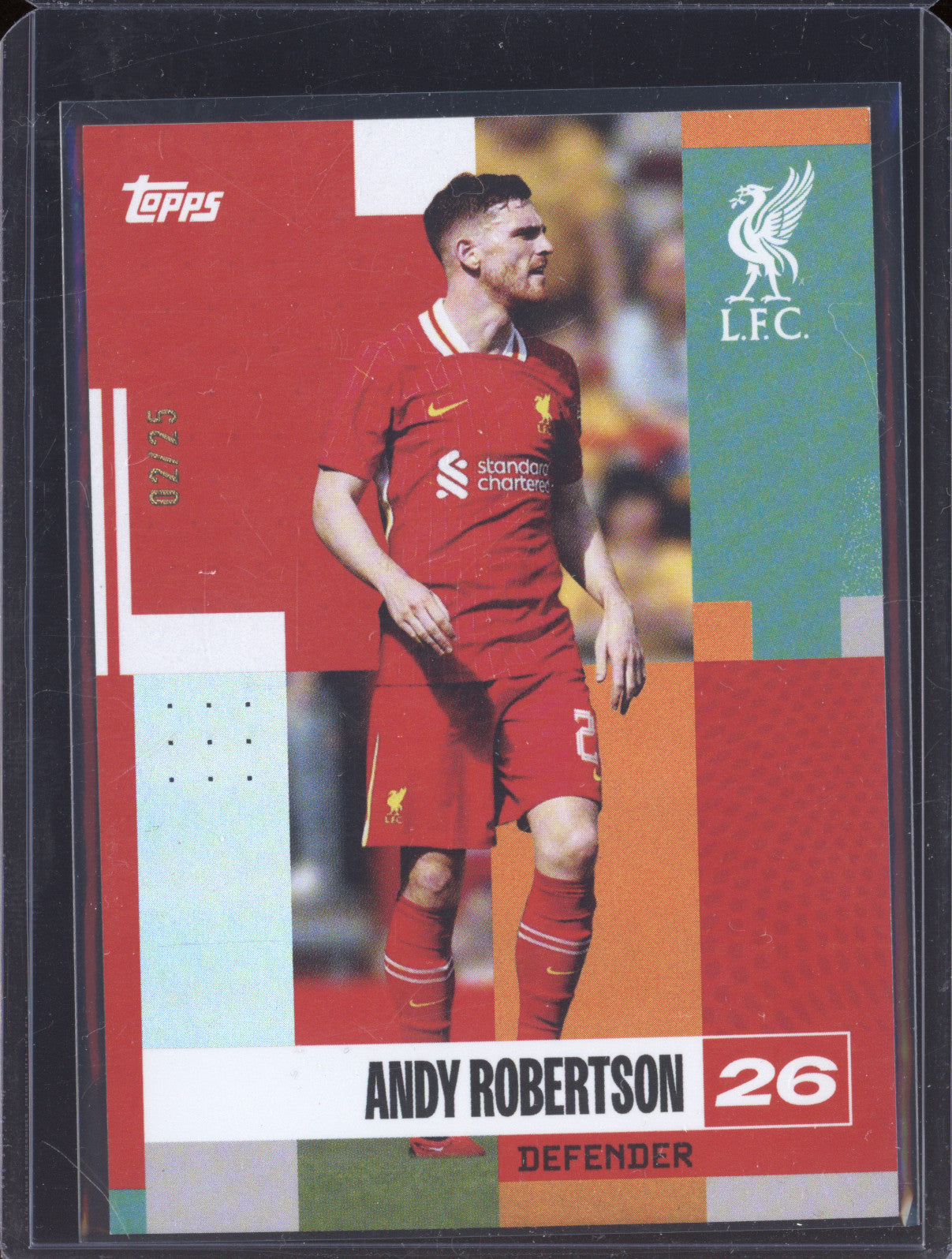 Andy Robertson 2024-25 Topps Team Set Liverpool 6 Orange 2/25