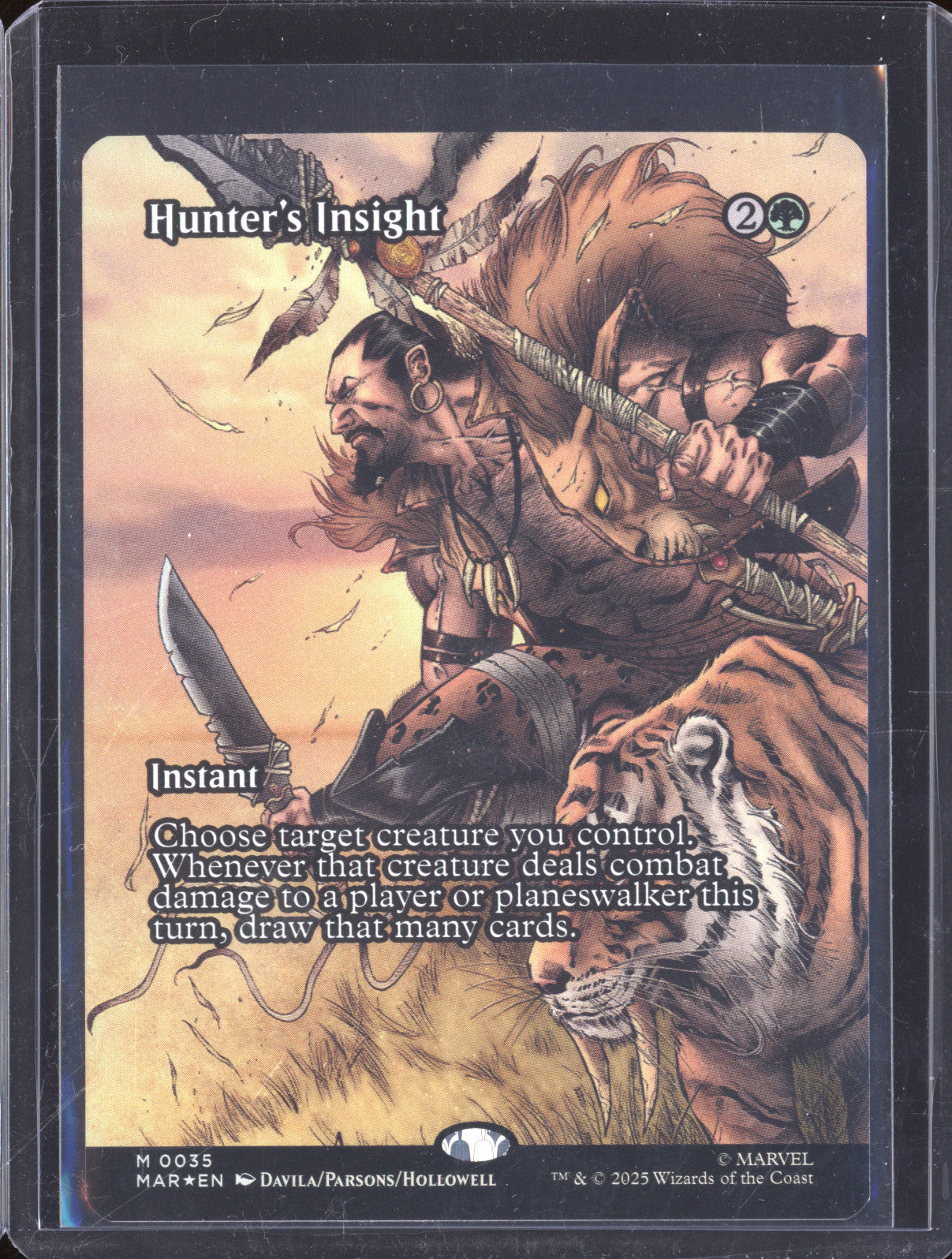 2025 MTG Marvel Spider-Man 0035 Hunter's Insight Borderless Foil