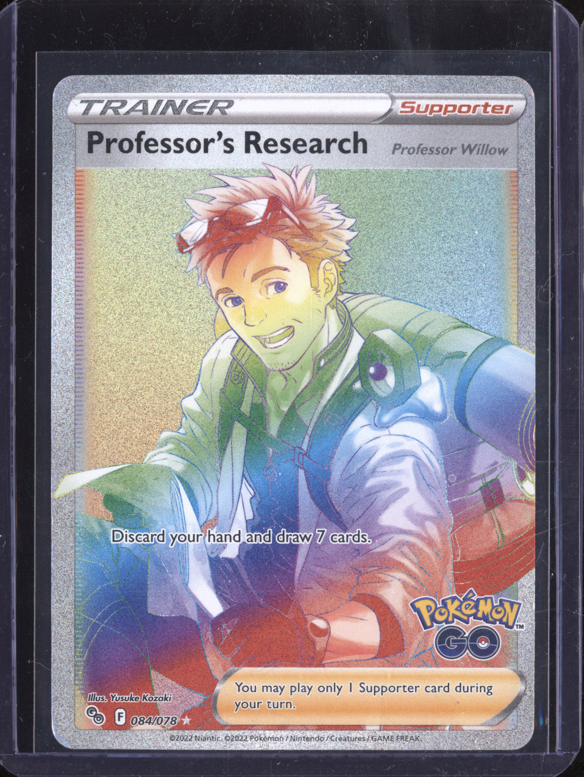 Professor's Research 2022 Pokemon Pokemon GO 084/078 Rainbow Rare