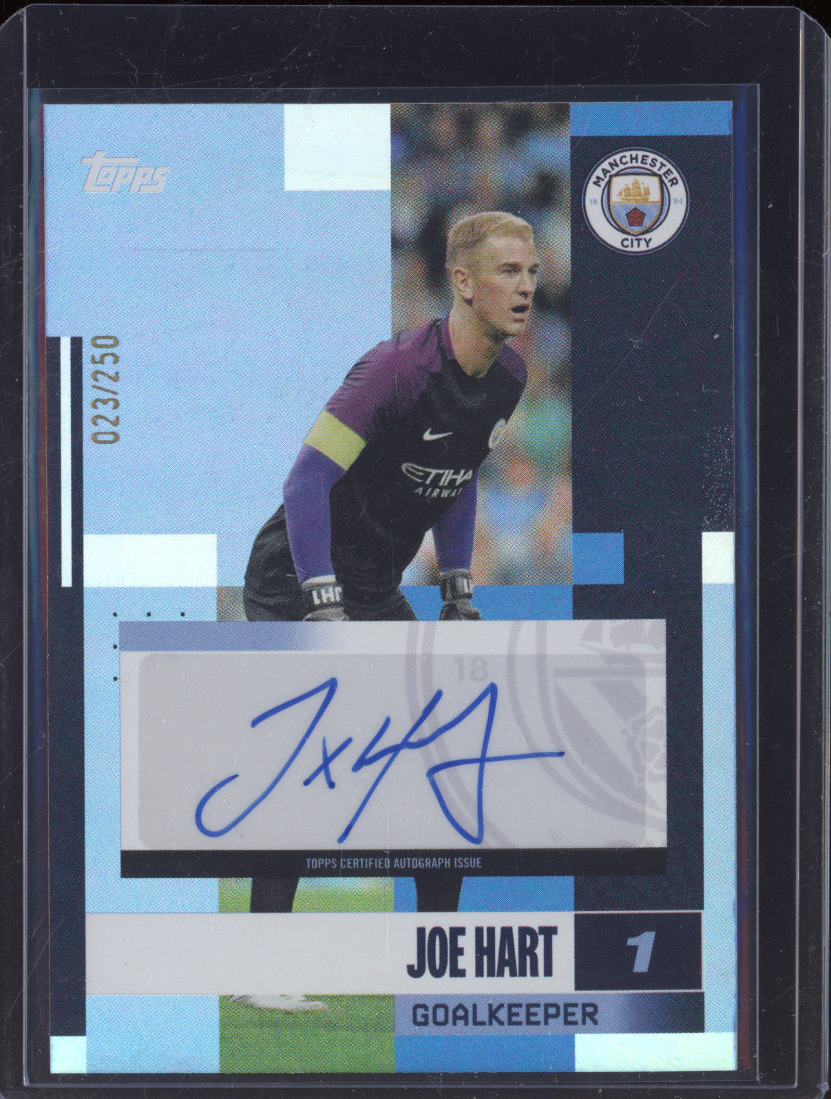 Joe Hart 2024-25 Topps Team Set Manchester City AU-JH 23/250
