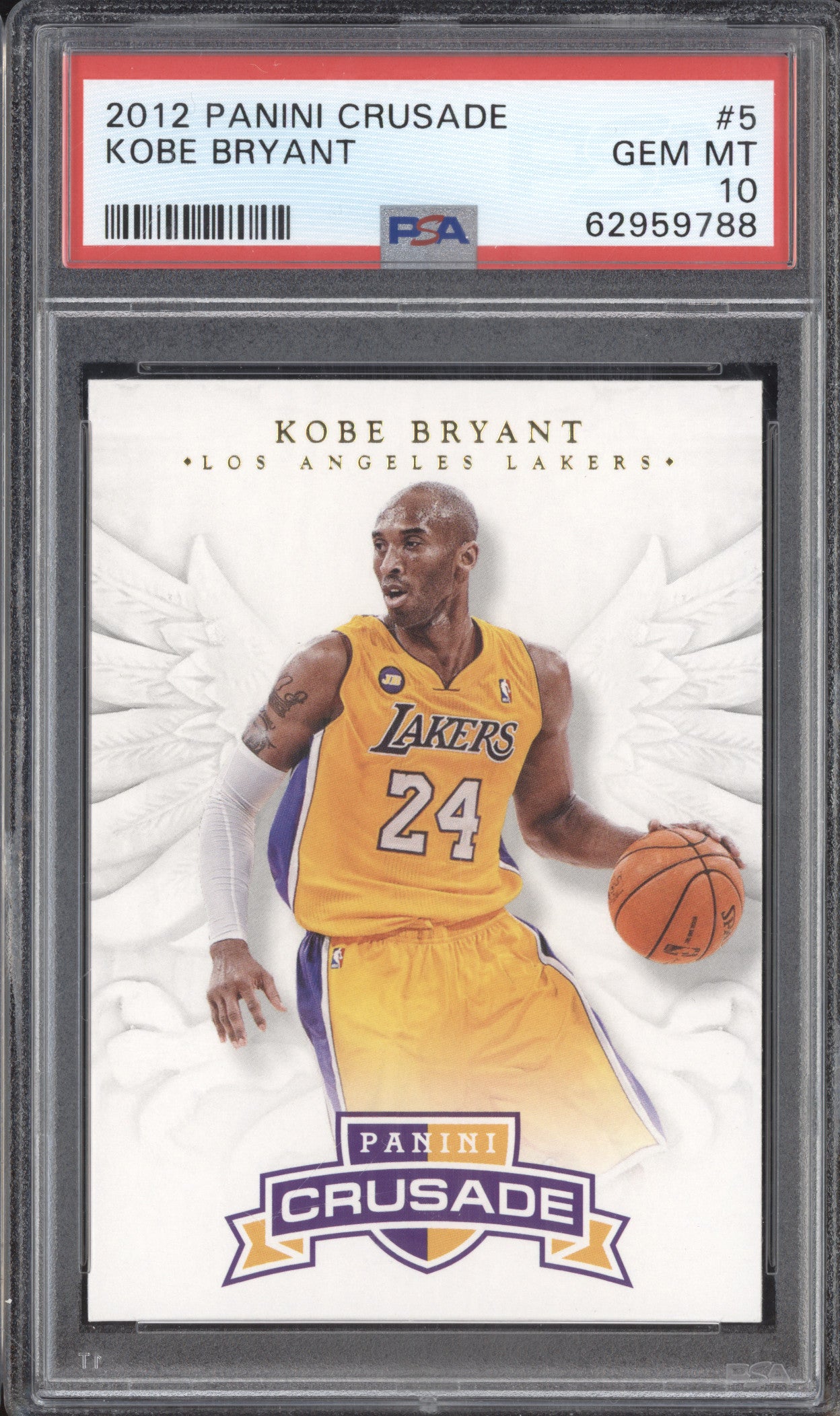 Kobe Bryant 2012-13 Panini Crusade 5 PSA 10