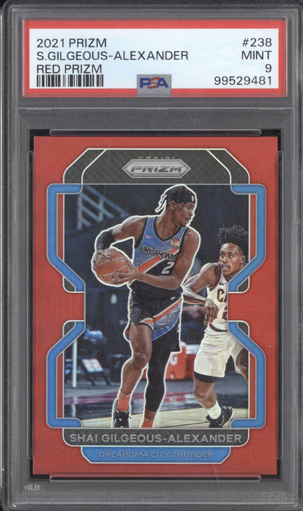 Shai Gilgeous-Alexander 2021-22 Panini Prizm 238 Red Prizm 286/299 PSA 9