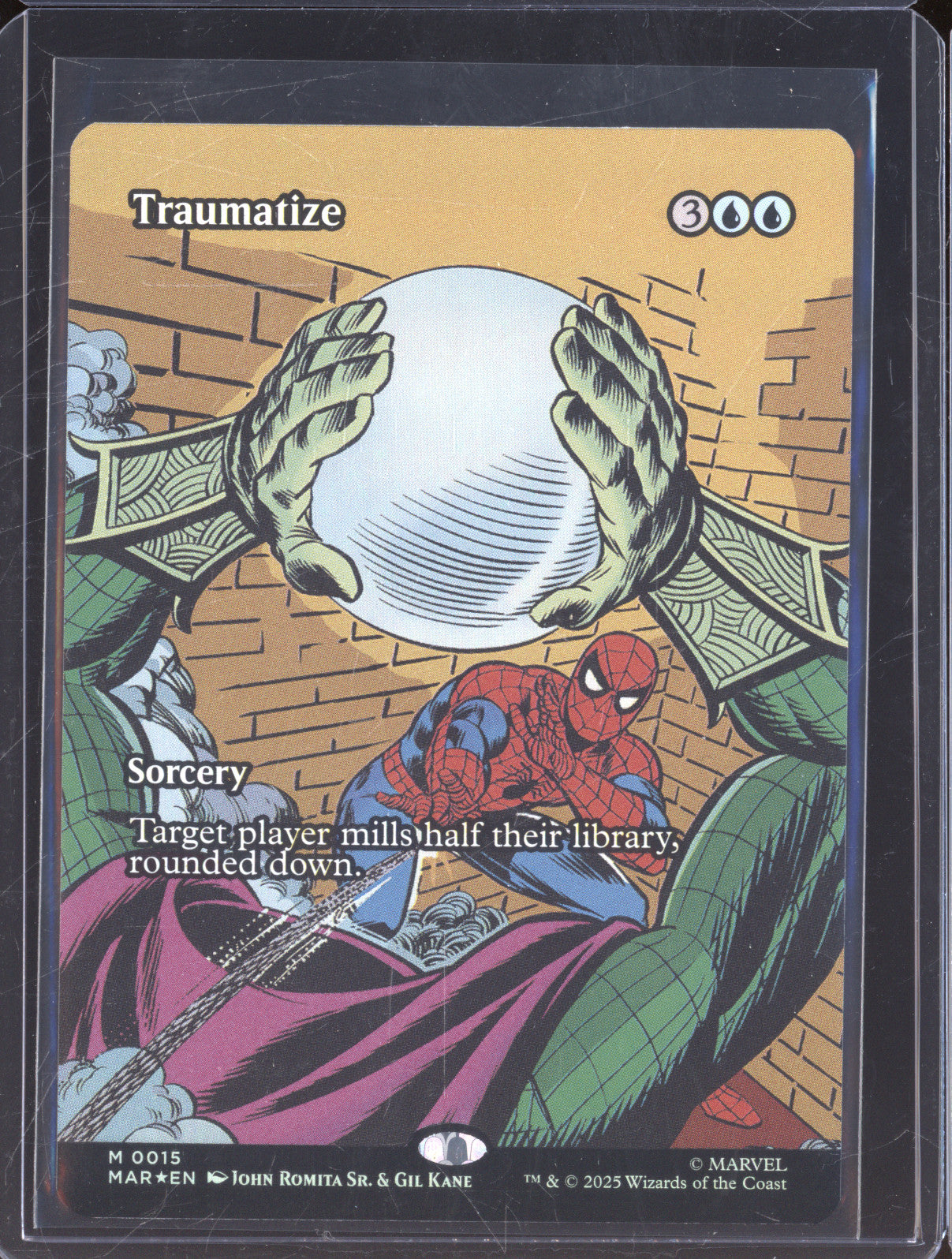 2025 MTG Marvel Spider-Man 0015 Traumatize Borderless Foil