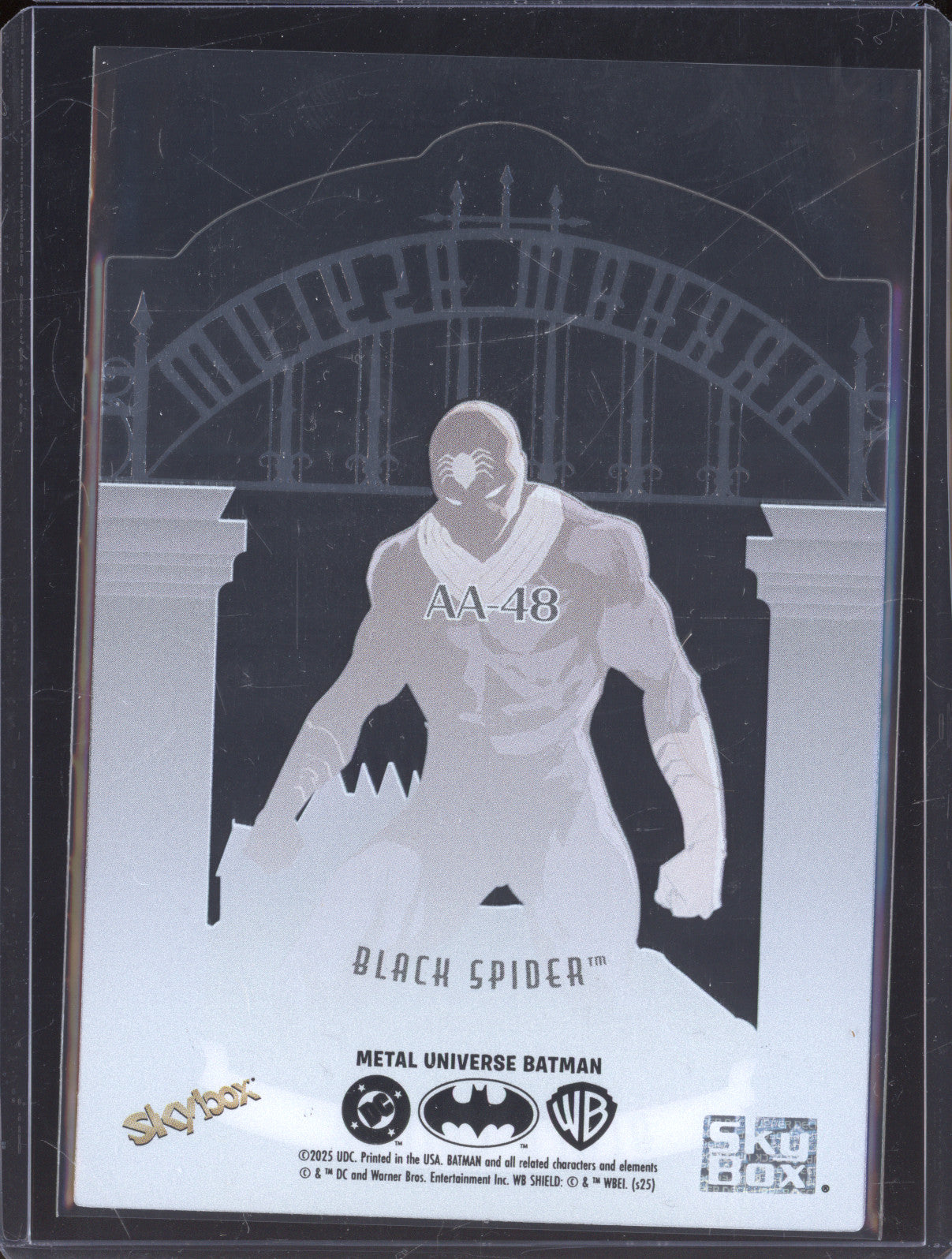 2025 Skybox Metal Universe AA-48 Black Spider Arkham Asylam