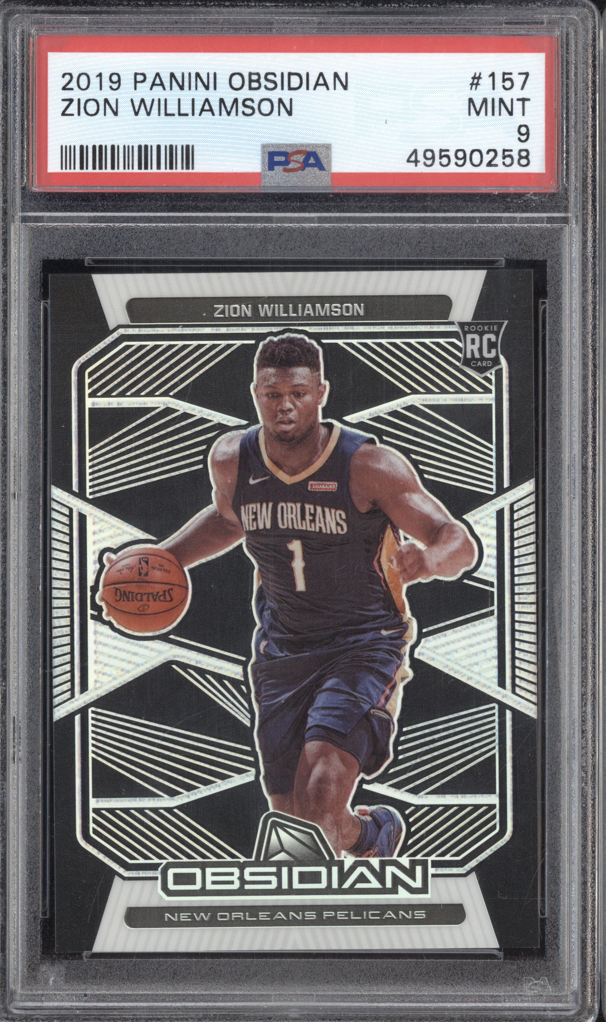 Zion Williamson 2019-20 Panini Obsidian 157 RC PSA 9