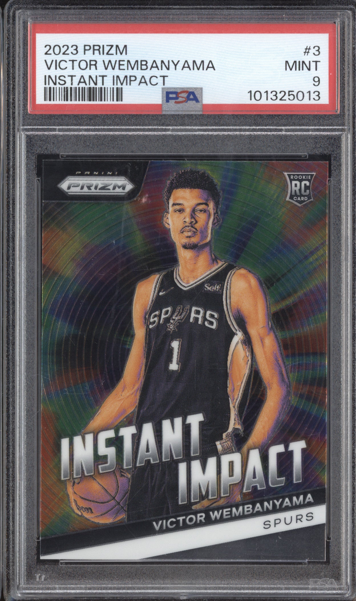Victor Wembanyama 2023-24 Panini Prizm 3 Instant Impact RC PSA 9