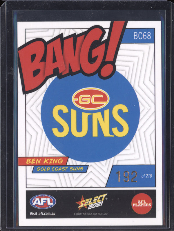 Ben King 2021 Select Footy Stars BC68 Bang! 192/210