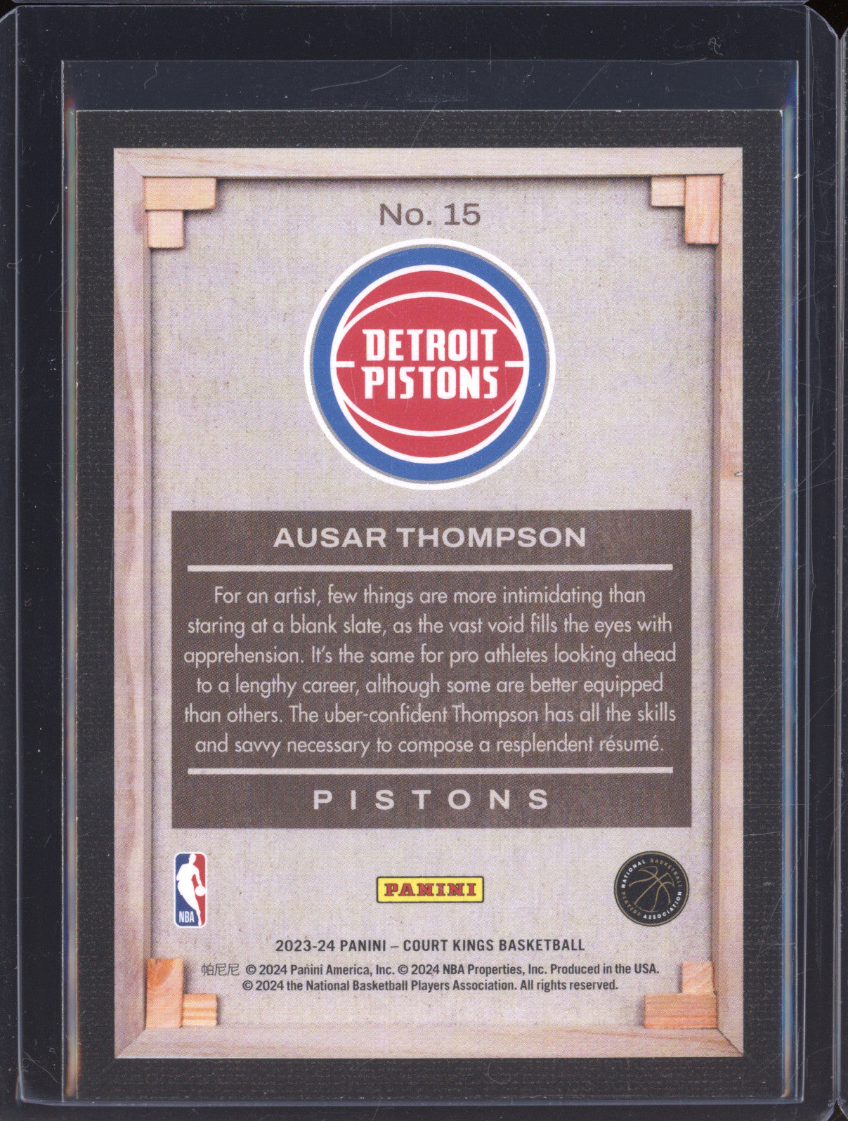 2023-24 Panini Court Kings Ausar Thompson Blank Slate RC