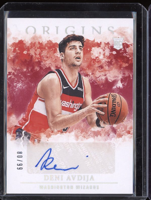 Deni Avdija 2020-21 Panini Origins RA-AVD Rookie Autographs Red RC 80/99