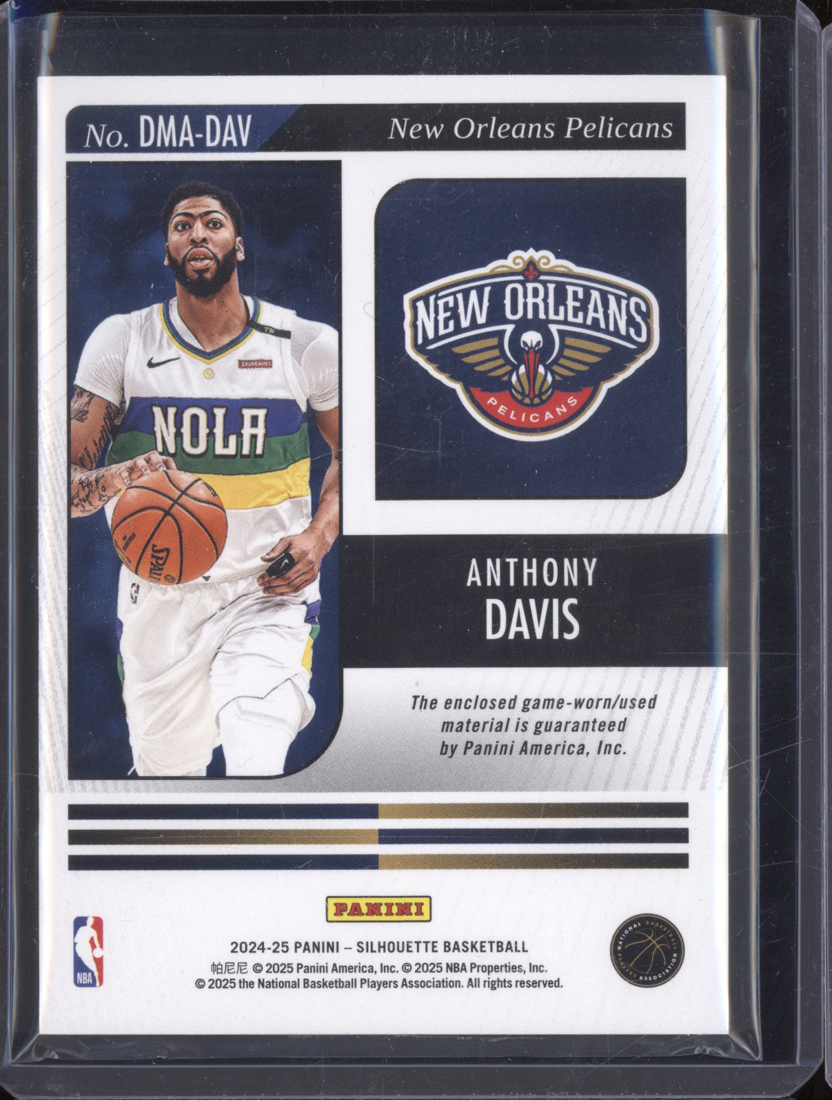 2024-25 Panini Silhouette DMA-DAV Anthony Davis Dual Materials