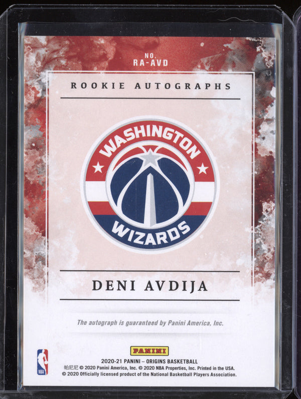 Deni Avdija 2020-21 Panini Origins RA-AVD Rookie Autographs Red RC 80/99