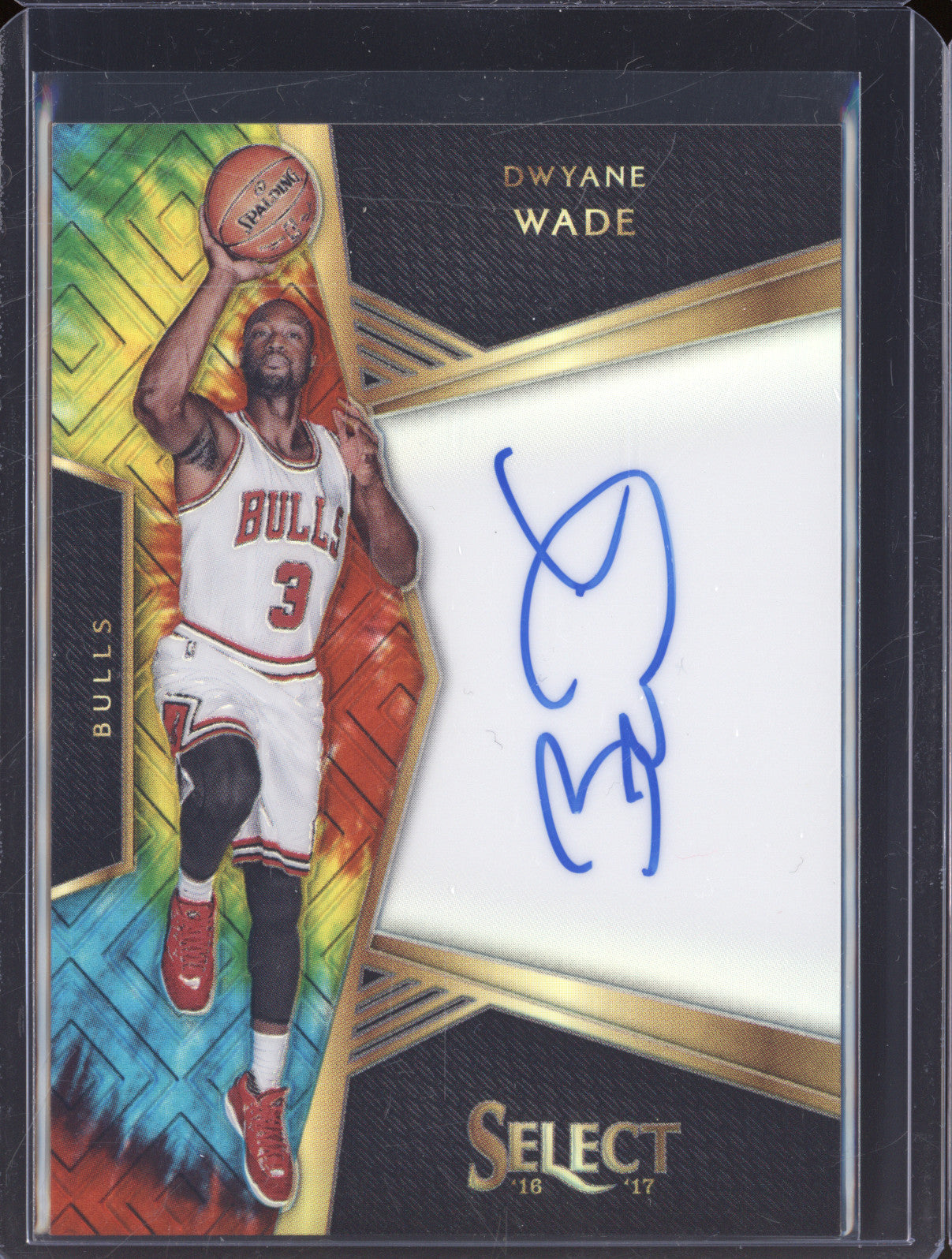 2016-17 Panini Select 14 Dwyane Wade Tye-Dye Auto 03/25