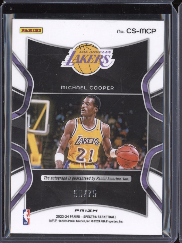 Michael Cooper 2023-24 Panini Spectra CS-MCP Catalysts Auto Interstellar 50/75