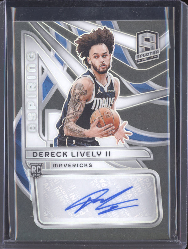 Dereck Lively II 2023-24 Panini Spectra AA-DLV Aspiring Autographs RC 68/75