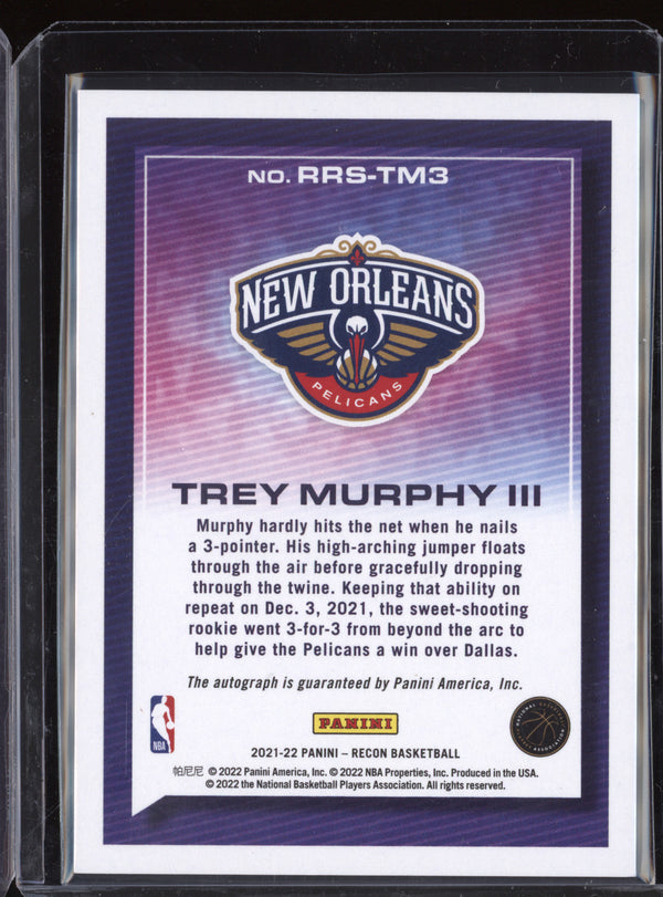 Trey Murphy III 2021-22 Panini Recon Rookie Recon Signatures Red RC 53/99