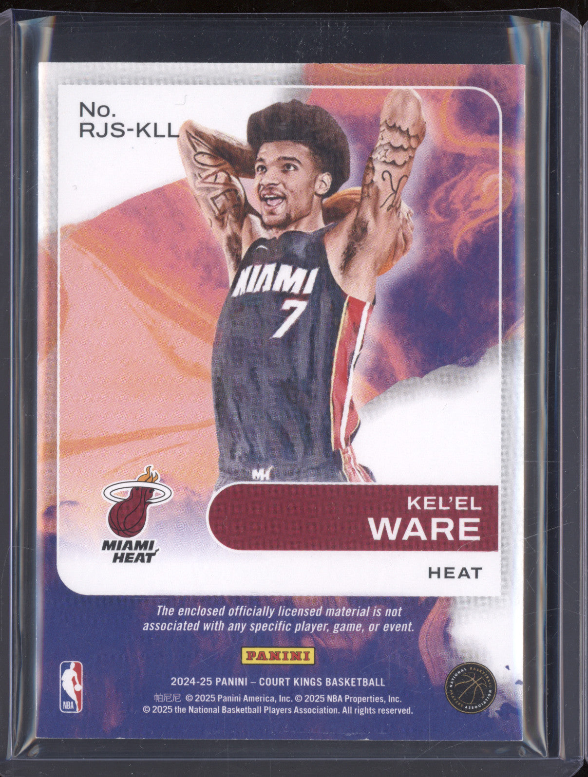 2024-25 Panini Court Kings RJS-KLL Kel'el Ware Rookie Swatches