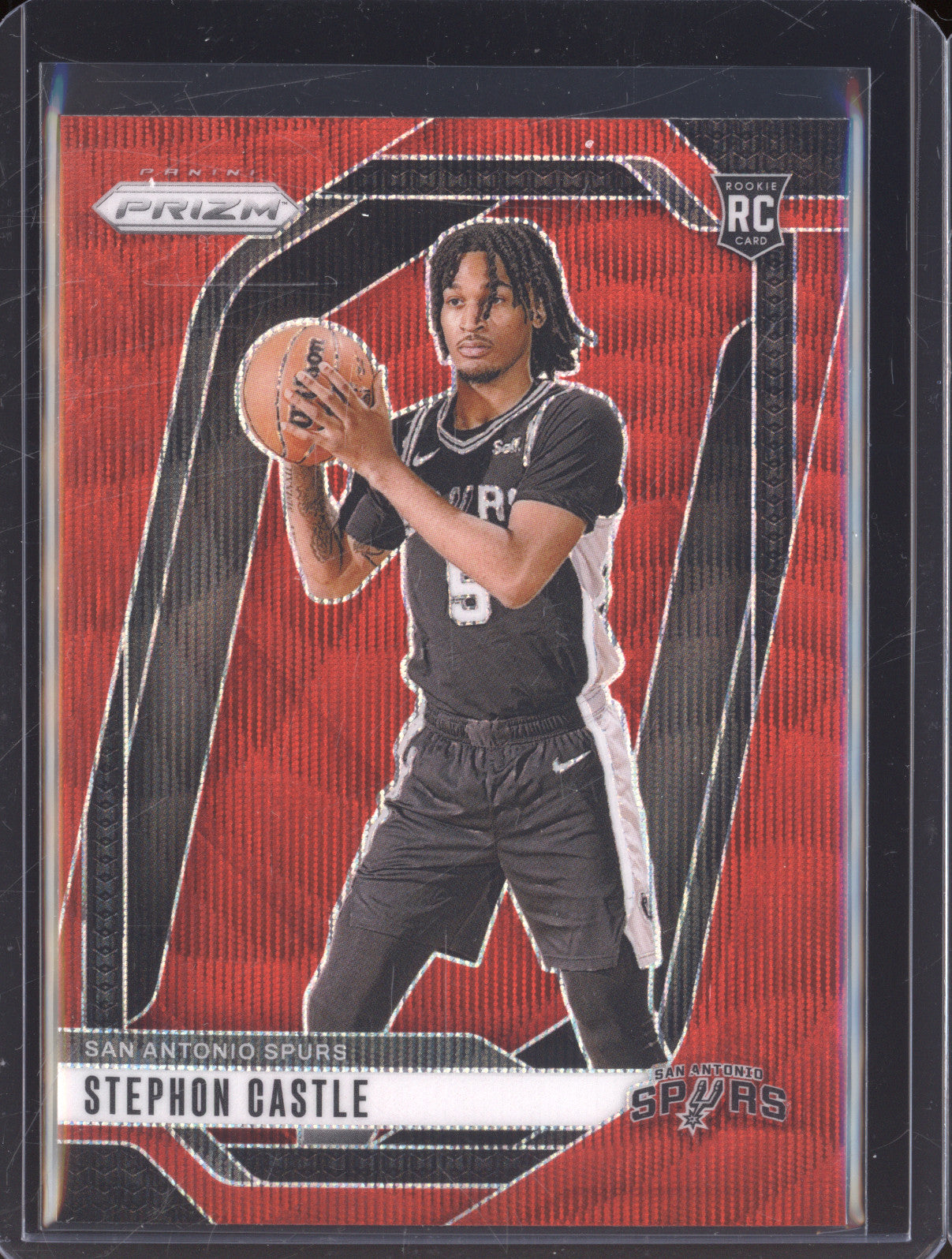 2024-25 Panini Prizm 234 Stephon Castle Red Wave Prizm RC