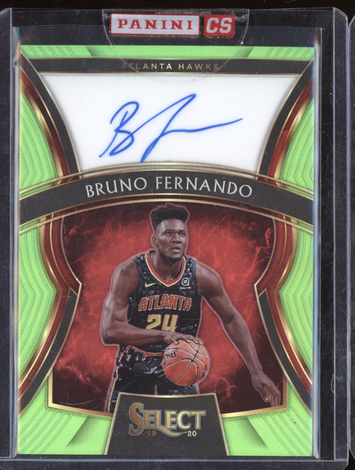 Bruno Fernando 2019-20 Panini Select RS-BFN Rookie Auto Neon Green RC 35/99