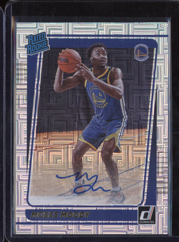 Moses Moody 2021-22 Panini Donruss 234 Signature Choice RC