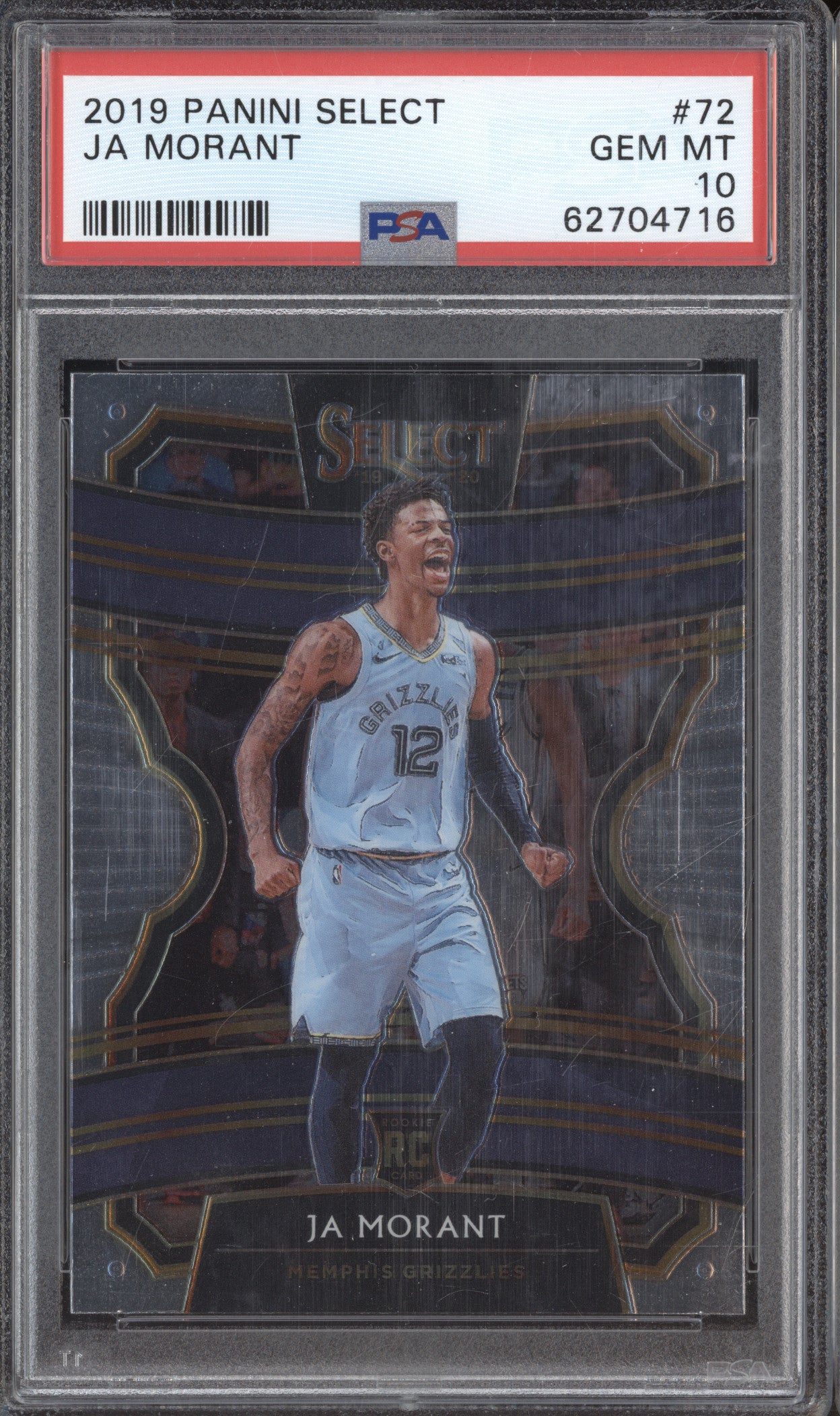 Ja Morant 2019-20 Panini Select 72 RC PSA 10