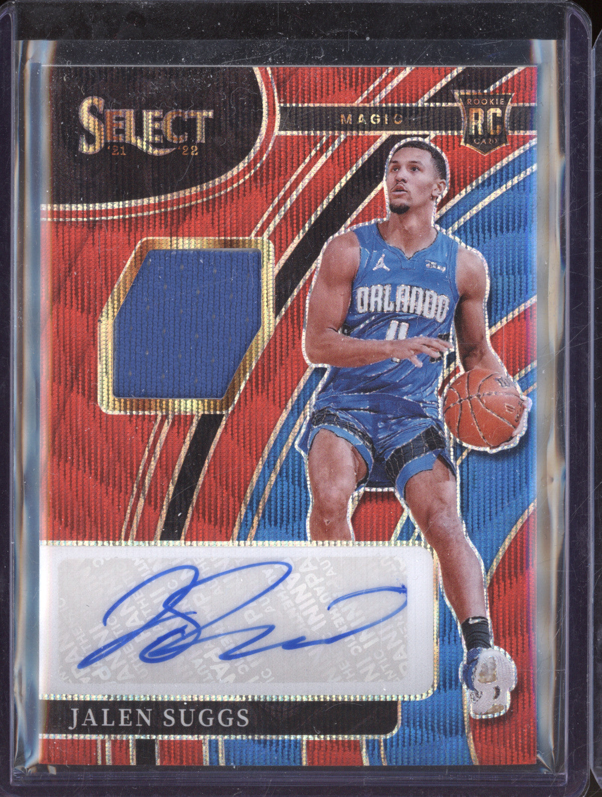 2021-22 Panini Select RJ-JS Jalen Suggs Red Wave Jersey Auto RC