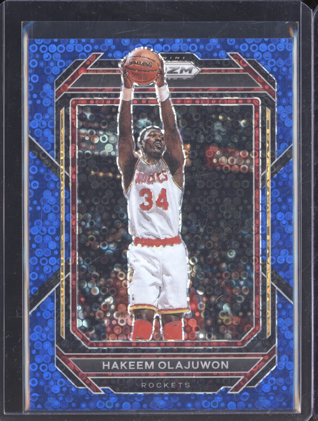 2022-23 Panini Prizm 290 Hakeem Olajuwon Blue Fast Break 014/150