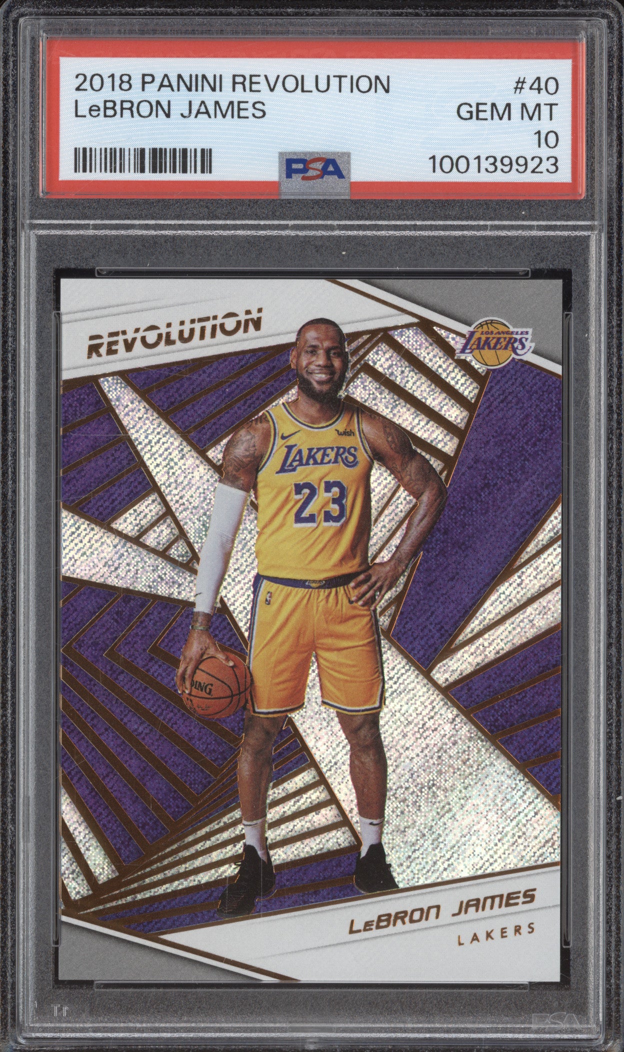 LeBron James 2018-19 Panini Revolution 40 PSA 10