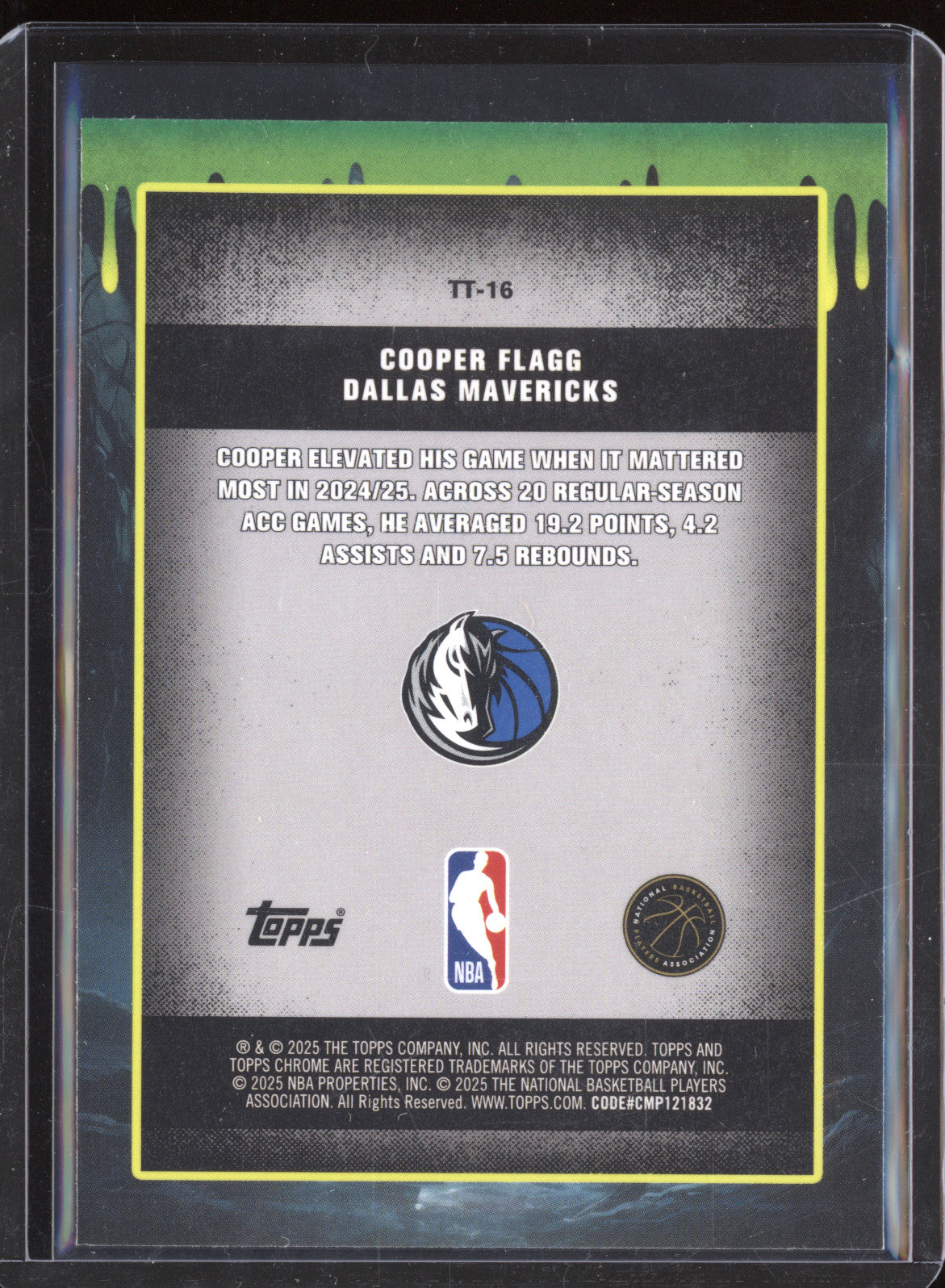 Cooper Flagg 2025-26 Topps Chrome Tall Tales TT-16 RC