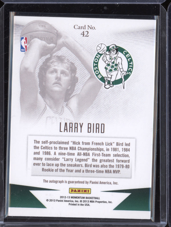 Larry Bird 2012-13 Panini Momentum 42 Autographs 23/49