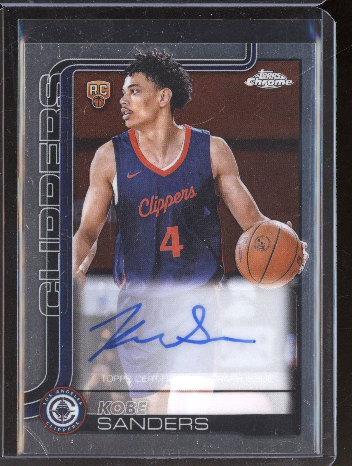 Kobe Sanders 2025-26 Topps Chrome TCAR-KS Rookie Auto RC