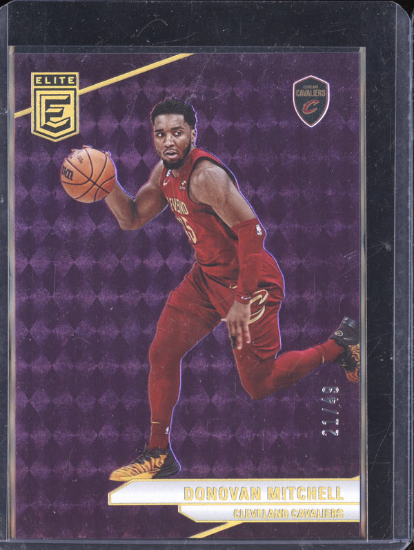 Donovan Mitchell 2023-24 Panini Donruss Elite 76 Purple 21/49