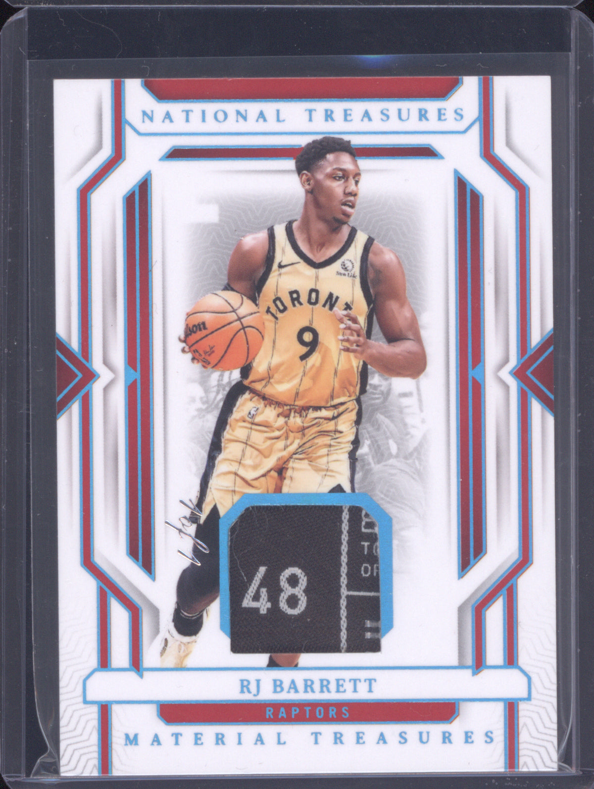 RJ Barrett 2023 Panini National Treasures Materials Treasures MT-BAR 1/1