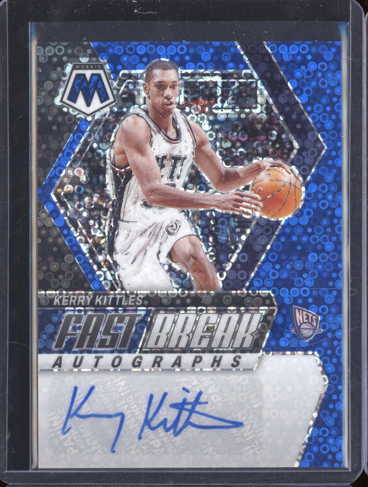 Kerry Kittles 2023-24 Panini Mosaic FB-KIT Fast Break Auto Blue 17/25