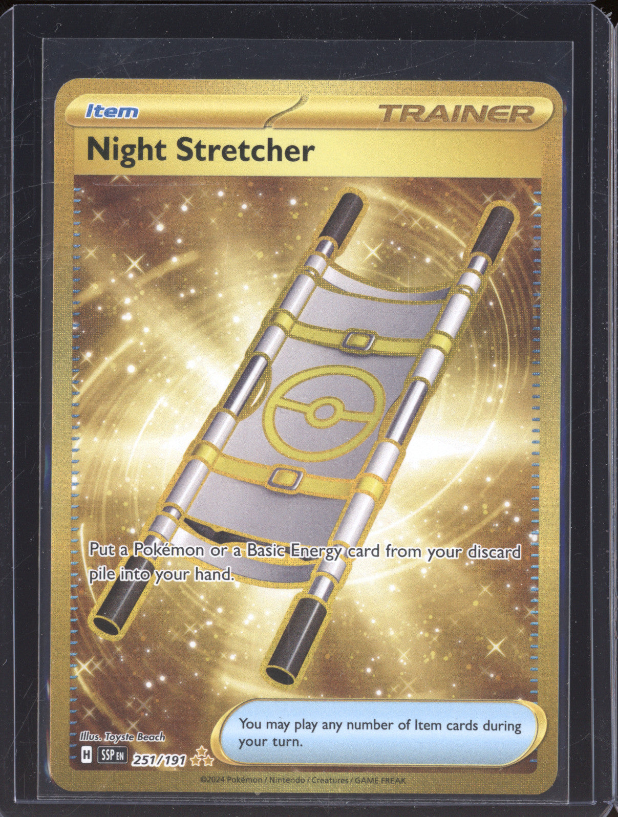 Night Stretcher 2024 Pokemon Surging Sparks 251/197 Hyper Rare