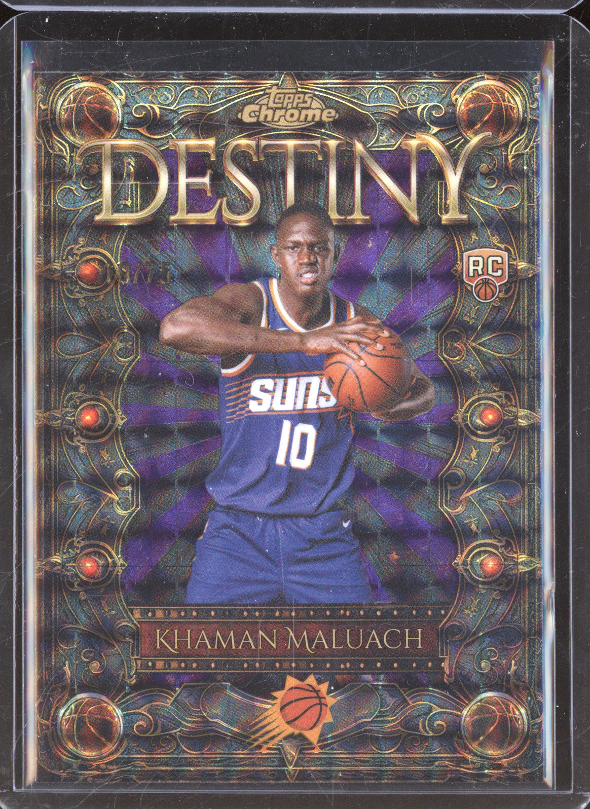 Khaman Maluach 2025 Topps Chrome Destiny D-9 Refractors Purple Geometric RC /75