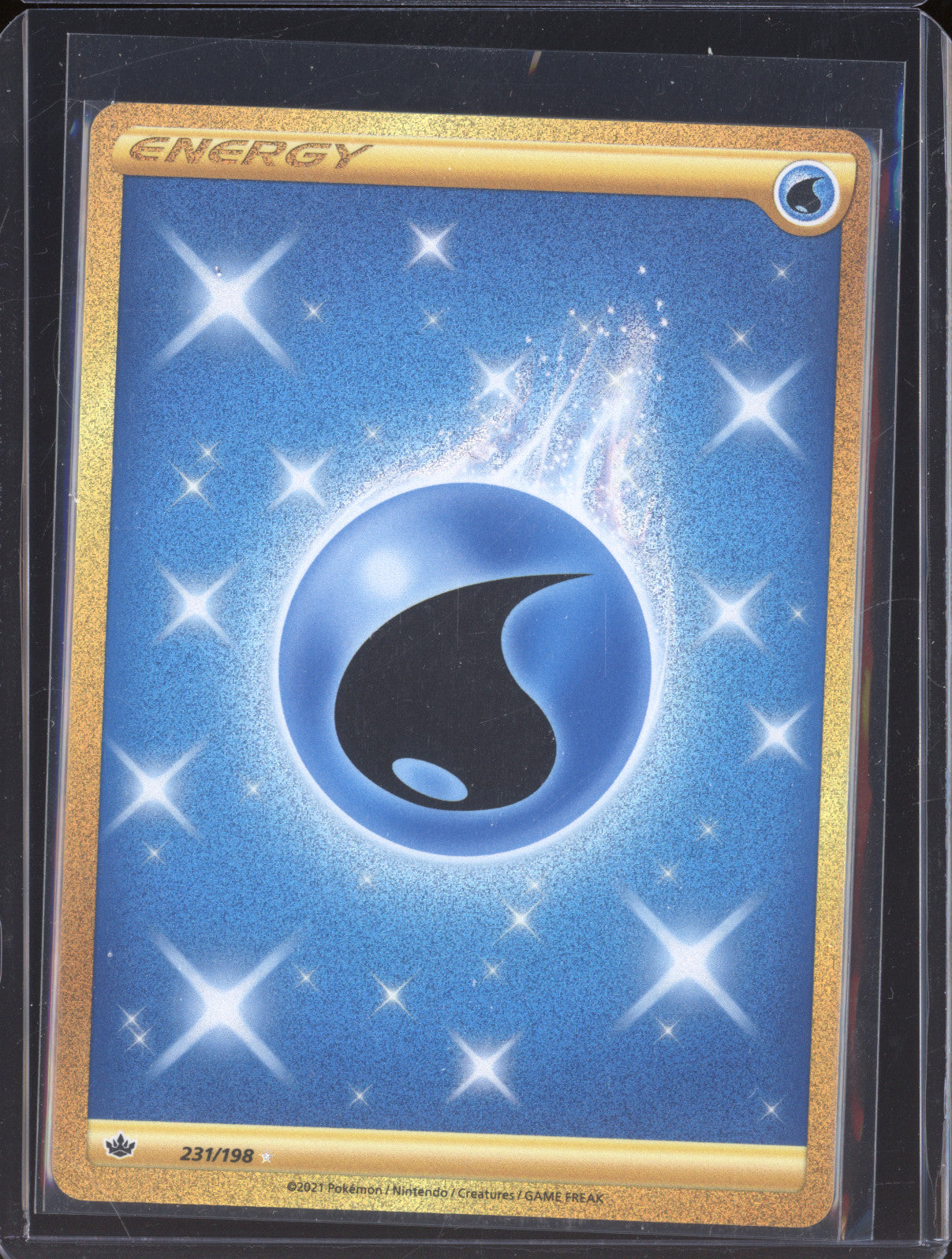 2021 Pokemon Chilling Reign 231/198 Water Energy Secret Rare