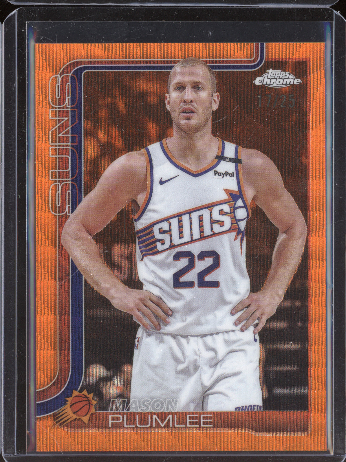Mason Plumlee 2025-26 Topps Chrome 106 Refractors Orange Wave /25