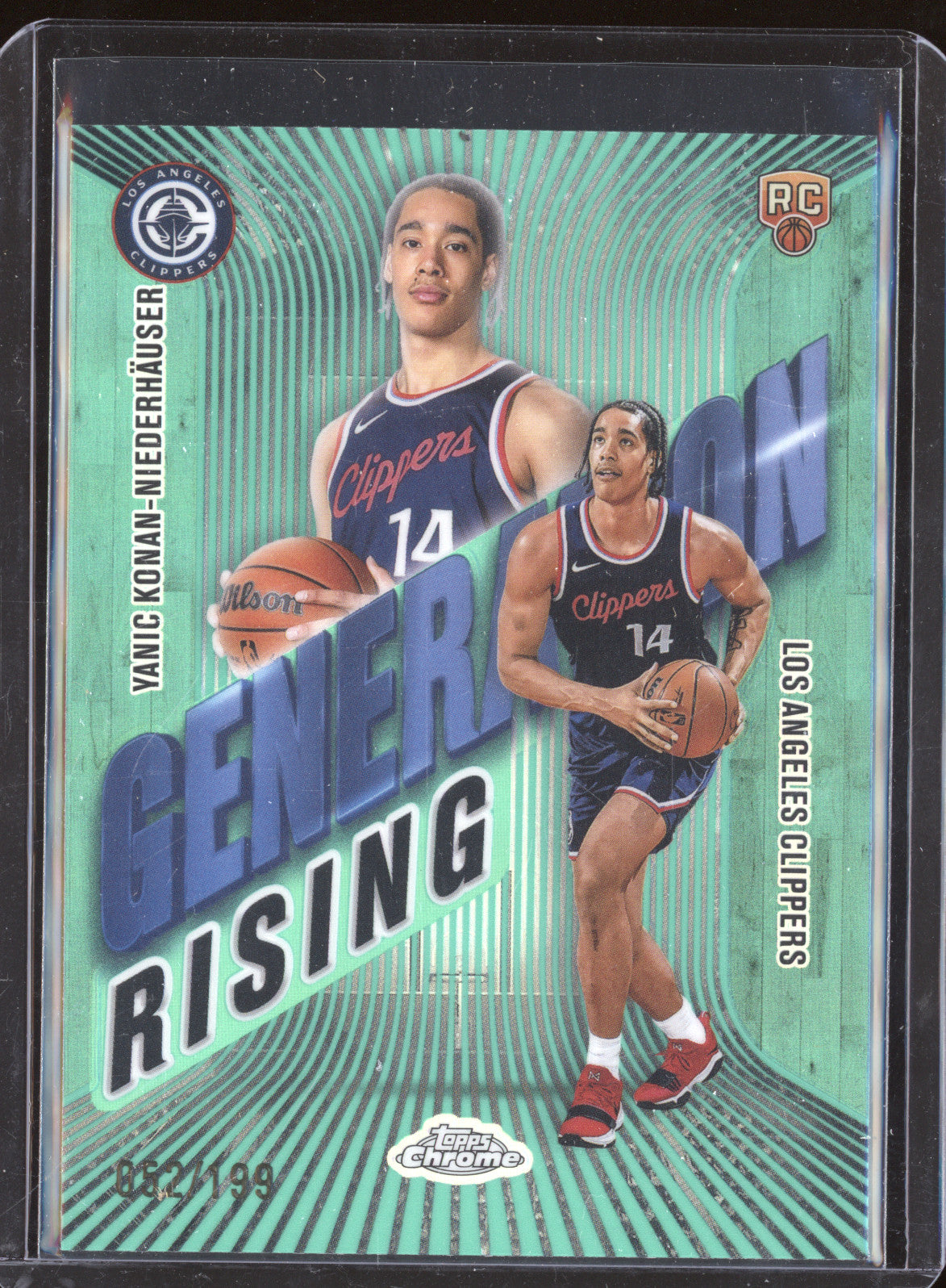 Yanic Konan-Niederhauser 2025-26 Topps Chrome Generation Rising GR-20 Aqua /199