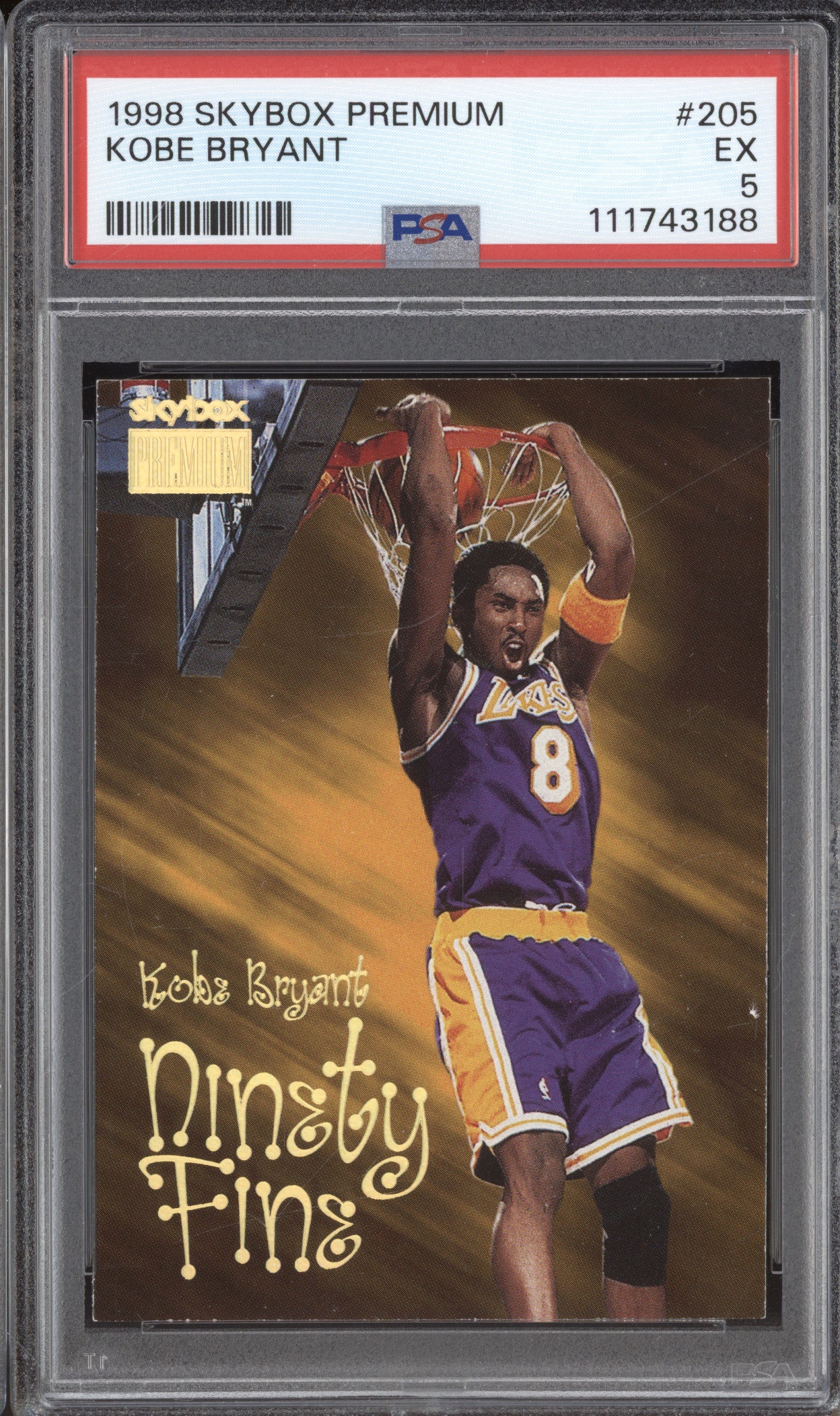 Kobe Bryant 1998-99 Skybox Premium 205 PSA 5