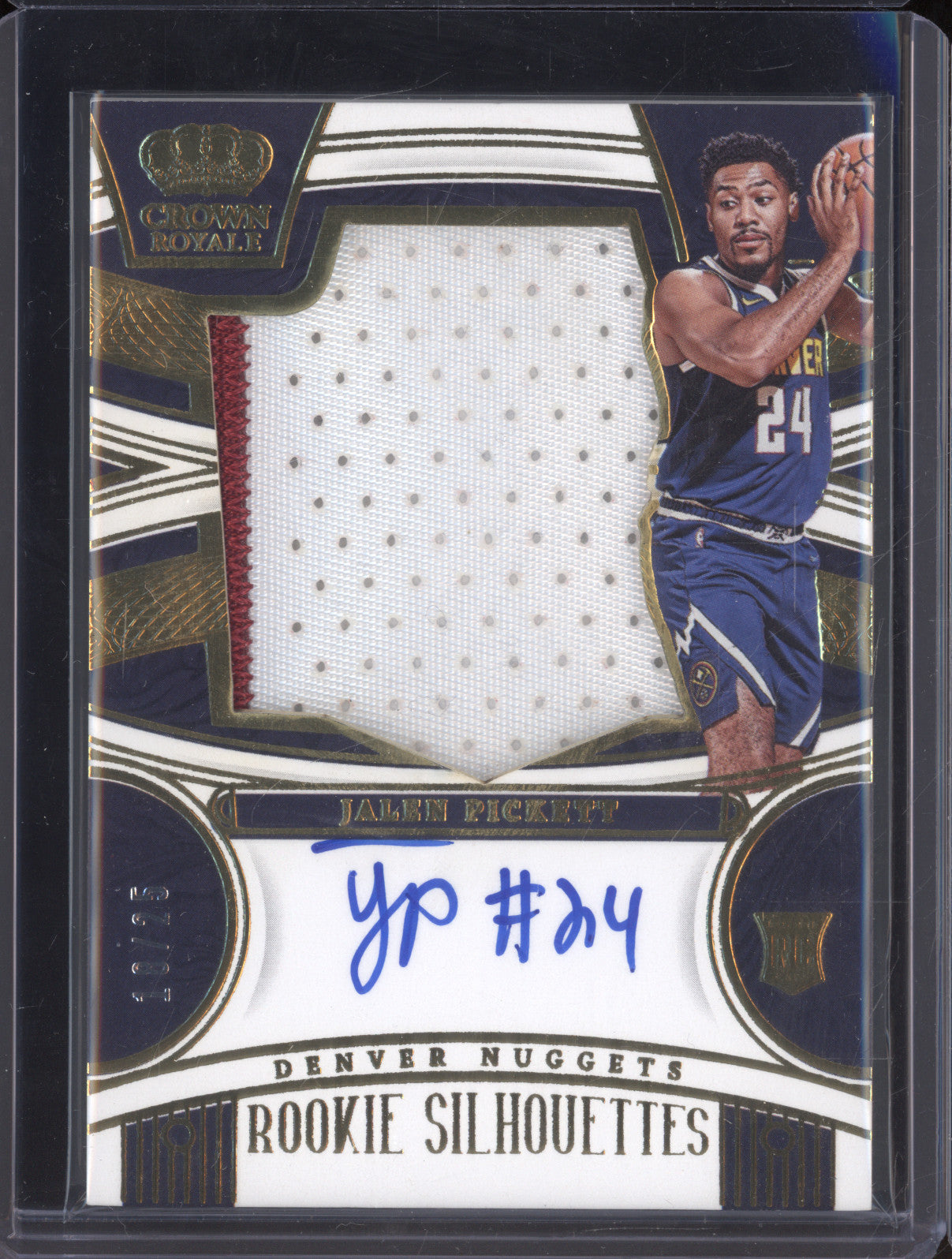 2023-24 Panini Crown Royale Rookie Silhouettes Jalen Pickett 18/25 RC Auto