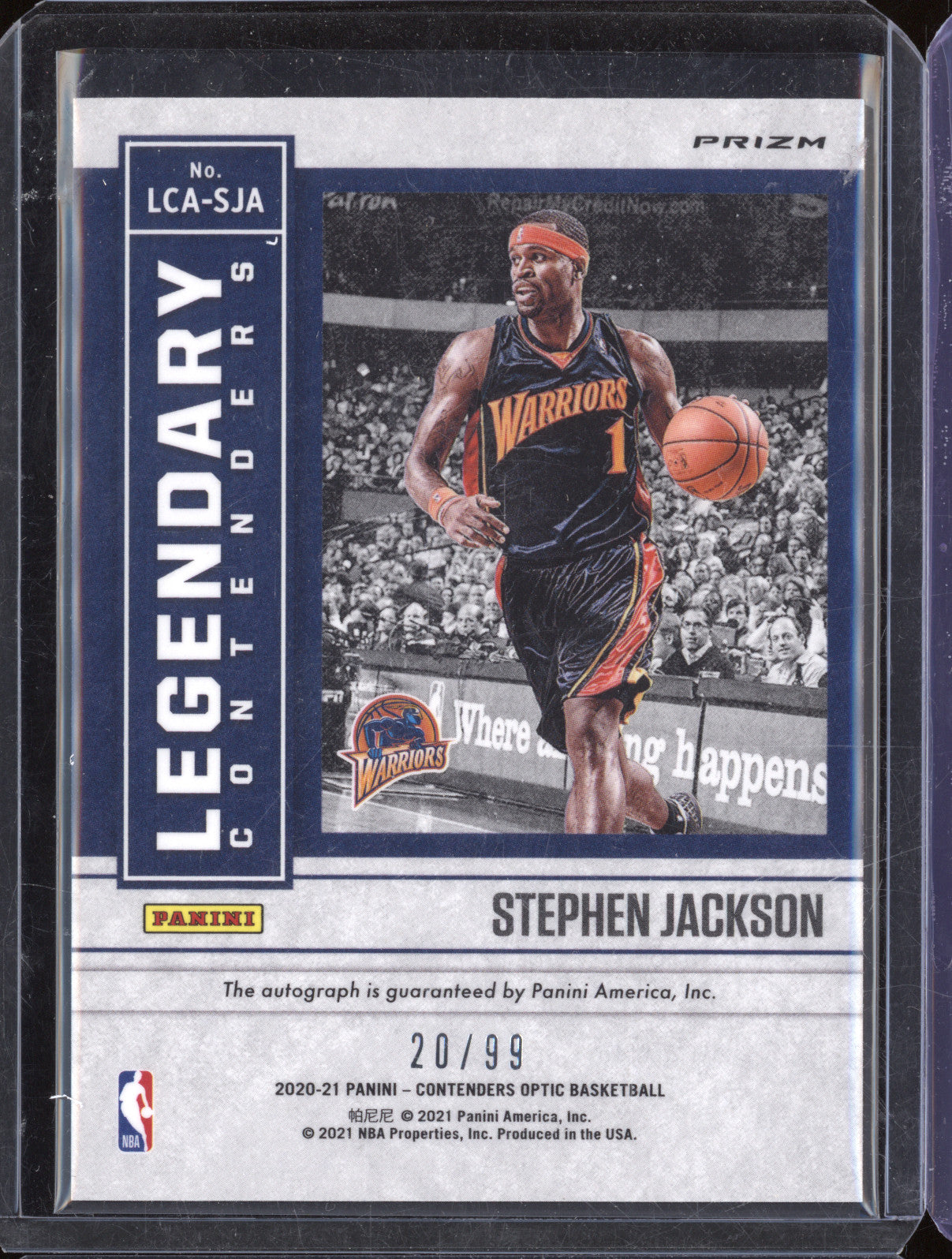 Stephen Jackson   Contenders Optic LCA-SJA Legendary Contenders Auto Silver /99