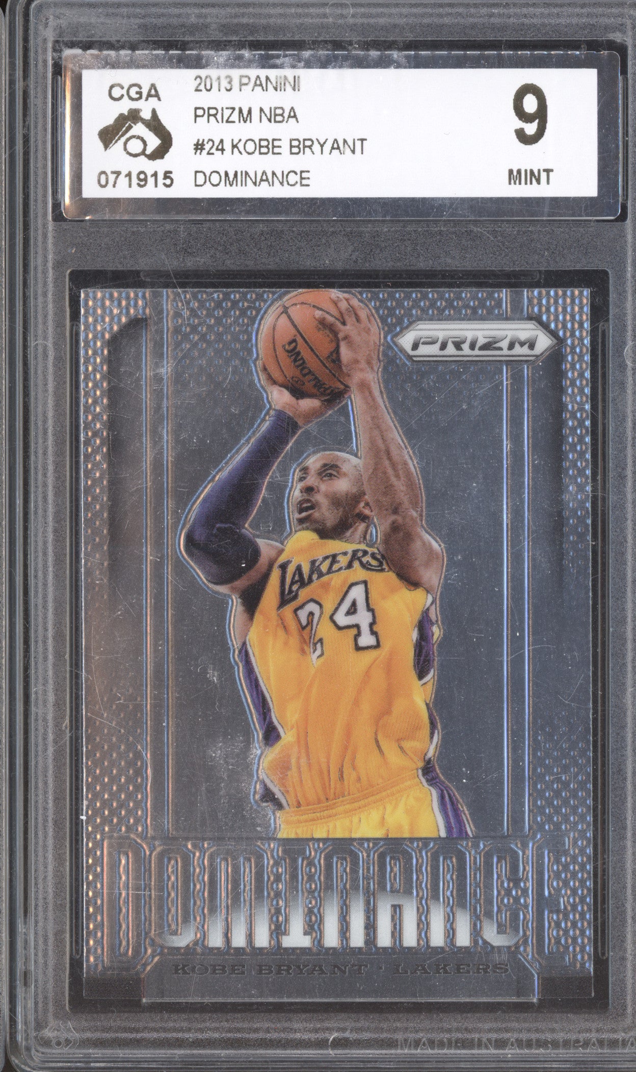 Kobe Bryant 2013-14 Panini  24 Dominance CGA 9