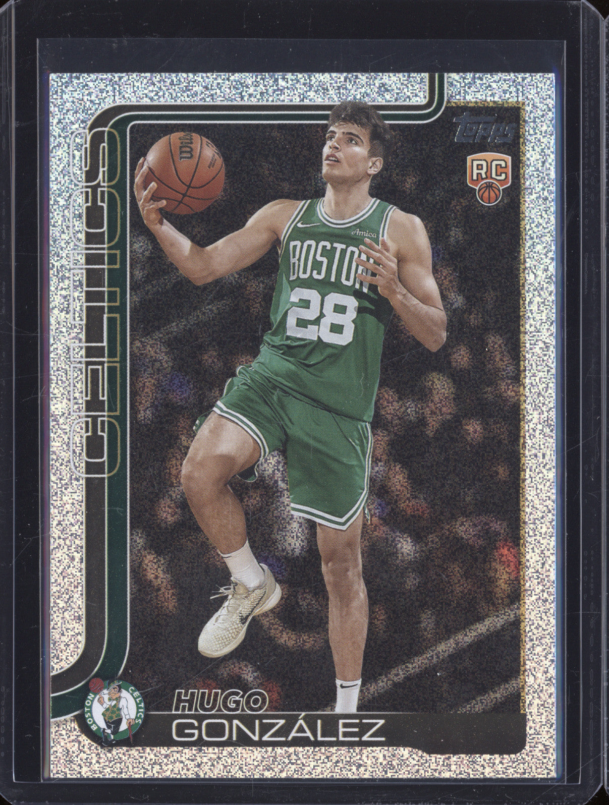 2025 NBA Basketball Topps 228 Hugo Gonzalez Sandglitter Rookie RC