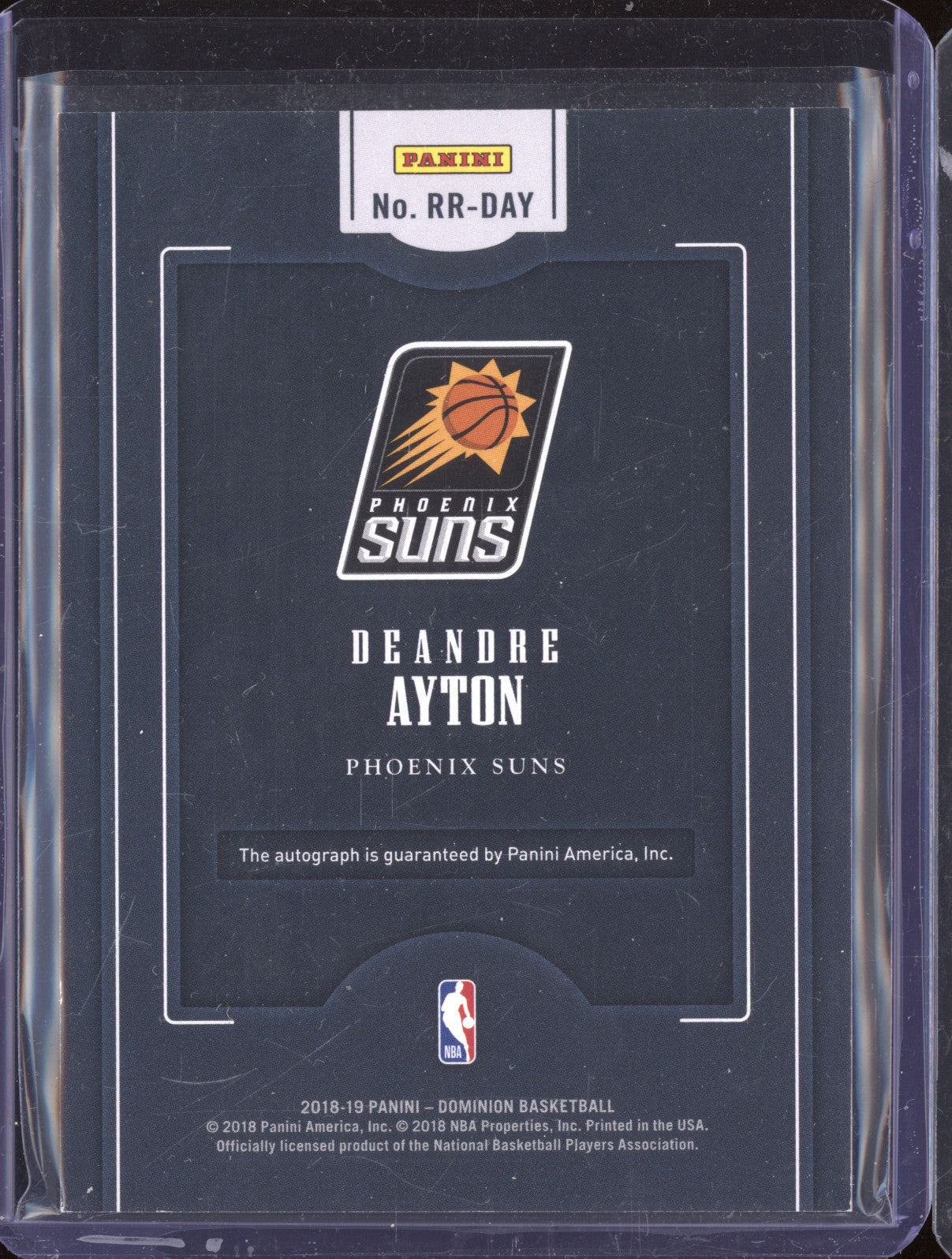 Deandre Ayton 2018-19 Panini Dominion RR-DAY Regal Rookie Auto RC 37/49