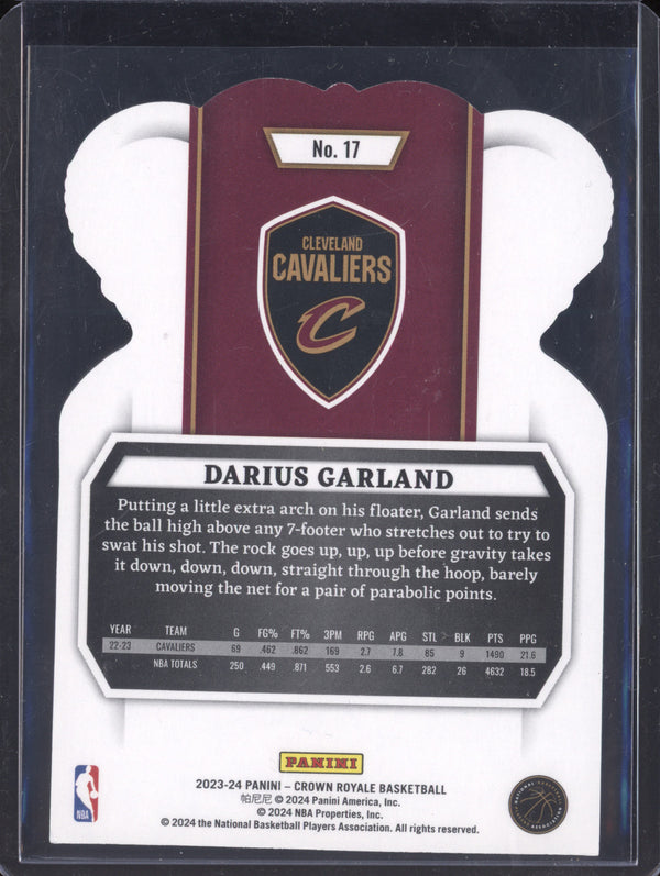 Darius Garland 2023-24 Panini Crown Royale 17 Pink Crystal Die-Cut 13/75