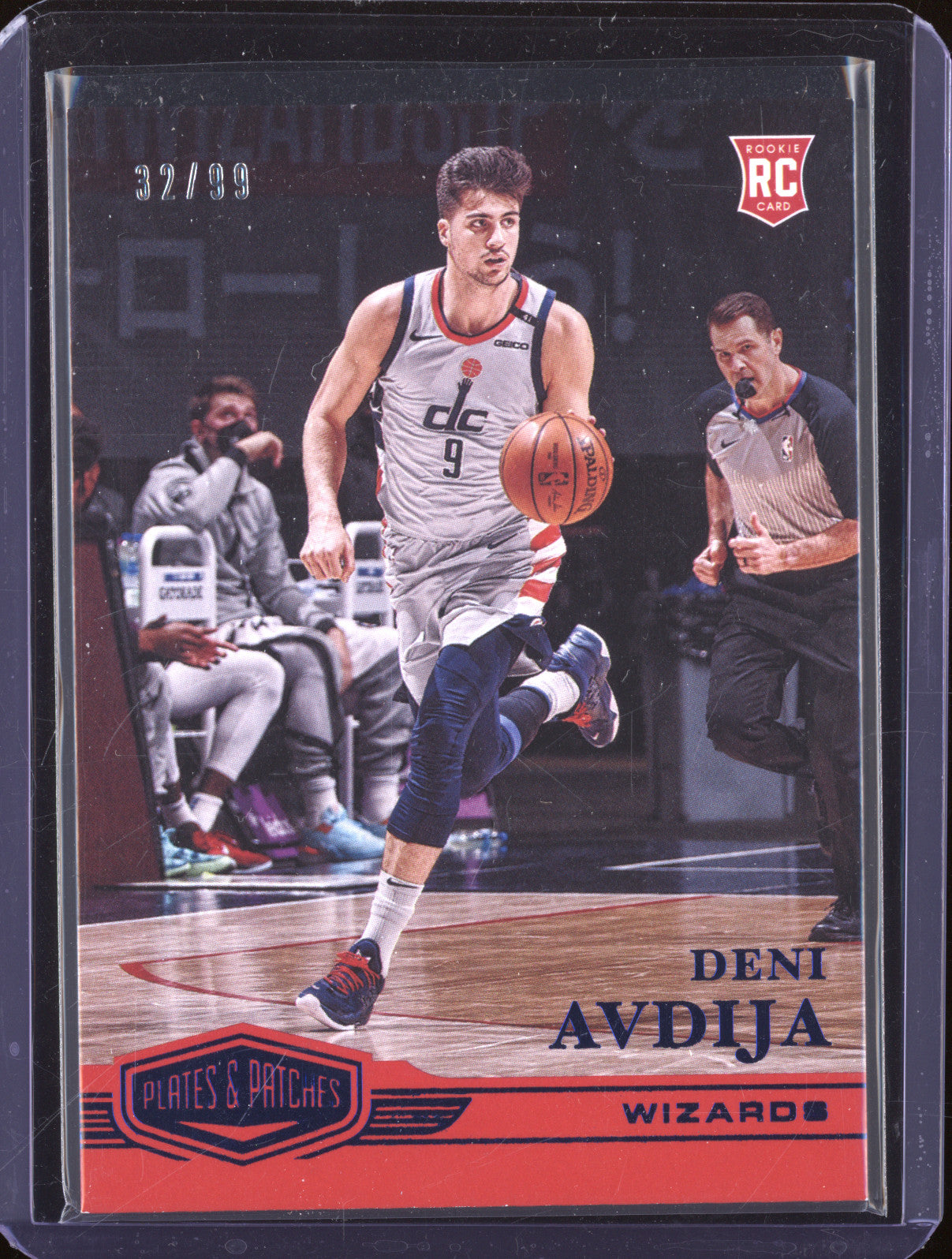 2020-21 Panini Chronicles 305 Deni Avdija Plates & Patches Blue RC 32/99