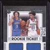 Josh Giddey Tre Mann 2021-22 Panini Contenders RT2-OKC Rookie Ticket Dual Swatches RC