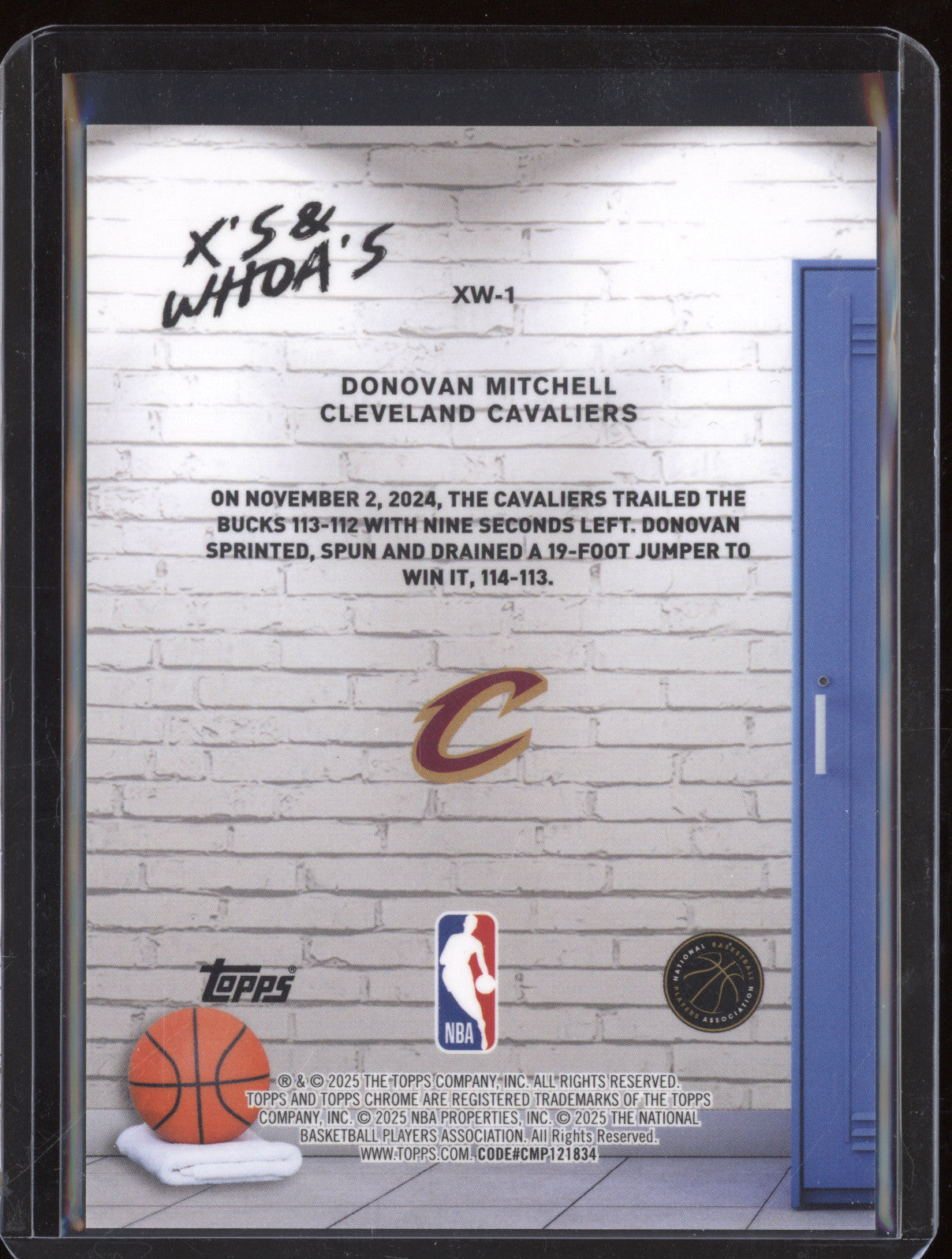 Donovan Mitchell 2025 Topps Chrome X's Whoa's XW-1 Orange Geometric /25