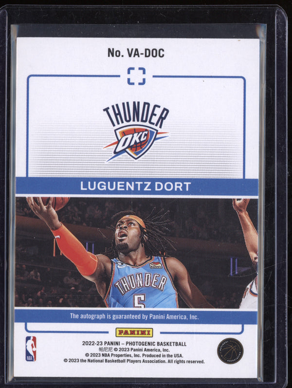 Lugentz Dort 2022-23 Panini Photogenic VA-DOC Veteran Autographs Gold 8/10